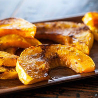 Photo de citrouille cuite au four