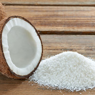 Photo de noix de coco râpée