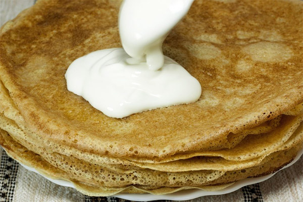 Crêpes à la crème aigre