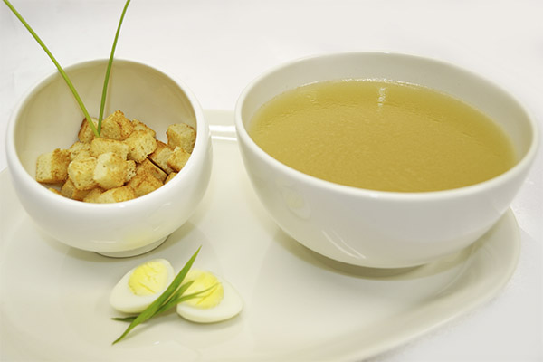 Bouillon de poulet en cas d'intoxication