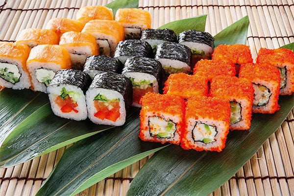 Sushi und Rollen