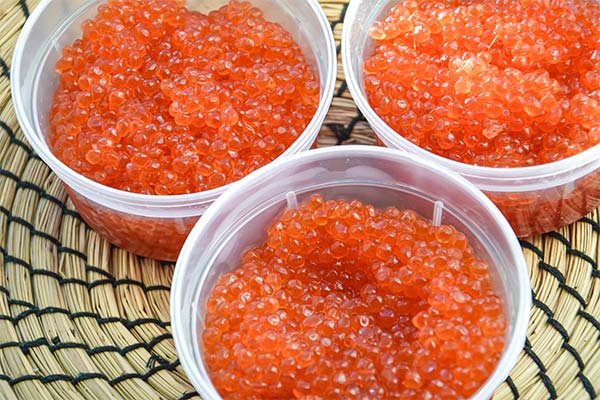 Caviar de saumon kéta et de saumon rose
