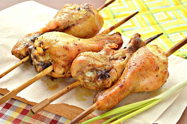 Brochettes de pilons de poulet