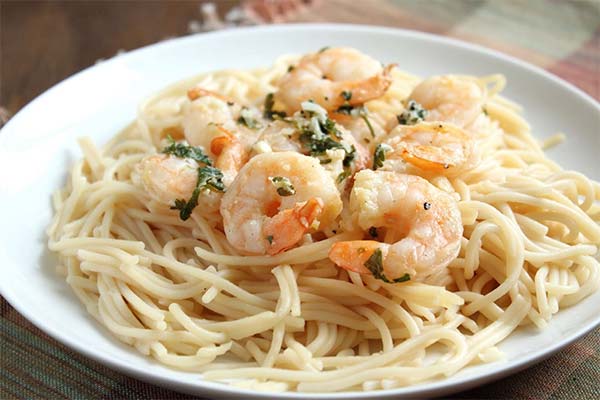 Sauce pour spaghettis aux crevettes