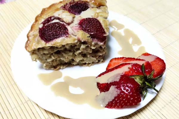 Tarte à base de porridge d'avoine