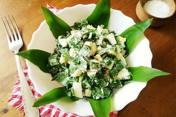 Salat mit Bärlauch und Ei