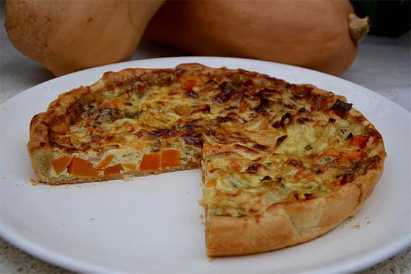 Quiche au potiron et au Roquefort